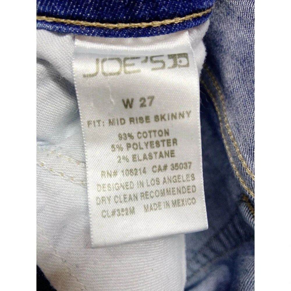 Joe's Jeans Women's Mid Rise Skinny Blue Denim